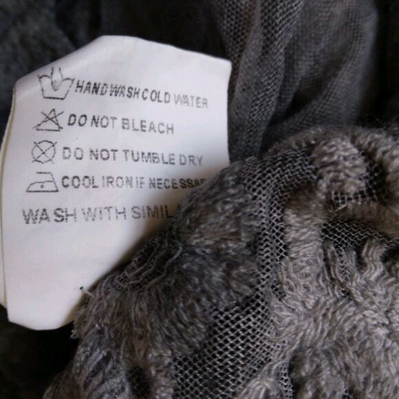 Simply Couture Top Tunic Gray Long Sleeve Lagenlook Shabby Cottage Womens 2XL - Picture 12 of 16